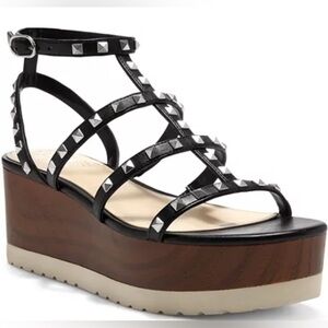 Vince Camuto Studded Wedge Sandals - Pemolie